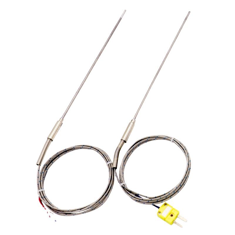 Thermocouple flexible blindé à aiguilles, type K, thermocouple haute température et haute précision à 2 fils avec capteur RTD PT100 étendu
