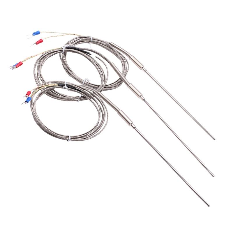 Thermocouple flexible blindé à aiguilles, type K, thermocouple haute température et haute précision à 2 fils avec capteur RTD PT100 étendu