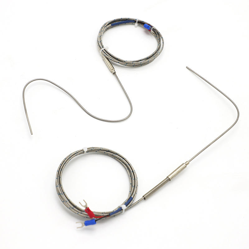 Thermocouple flexible blindé à aiguilles, type K, thermocouple haute température et haute précision à 2 fils avec capteur RTD PT100 étendu