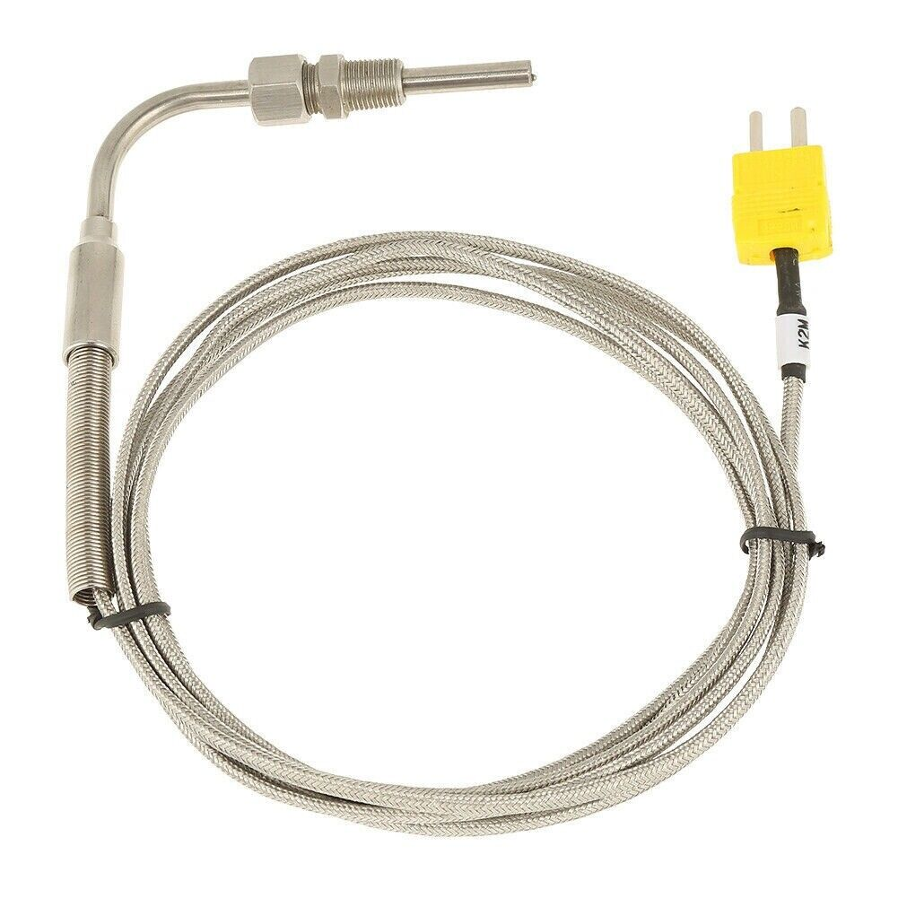 Câble d'extension de thermocouple à 2 fils avec mesure de température gainée de PTFE marron et fiche de thermocouple pour capteur de type K à contact direct