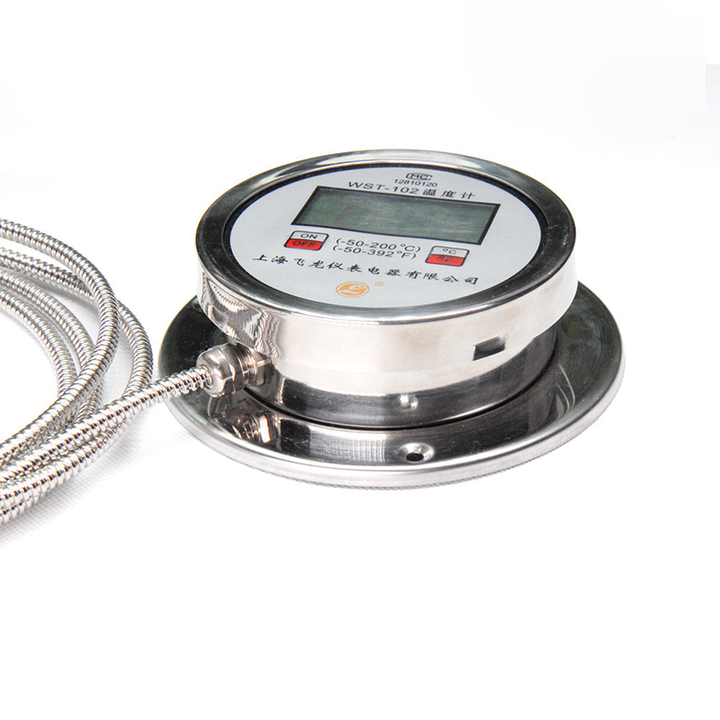 Thermomètre à affichage numérique de haute précision Thermomètre radial de type K Pt100 Thermomètre numérique à tuyau flexible en acier inoxydable